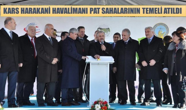 UHD Bakanı Arslan, Kars Harakani Havalimanı Pat sahalarının temelini attı