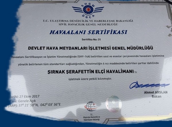 DHMİ’nin işlettiği 49 havalimanı “Havaalanı Sertifikası” almaya hak kazandı