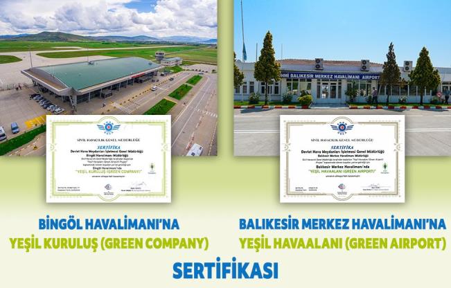 SHGM havalimanlarına “yeşil” sertifikaları dağıttı