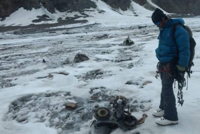 50 yıl sonra, ölen bir kişi ve uçak parçası bulundu