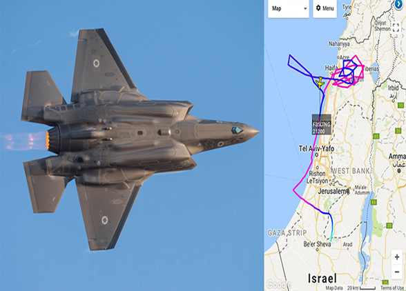 İsrail’in F-35’i Flightradar’da görüntülendi