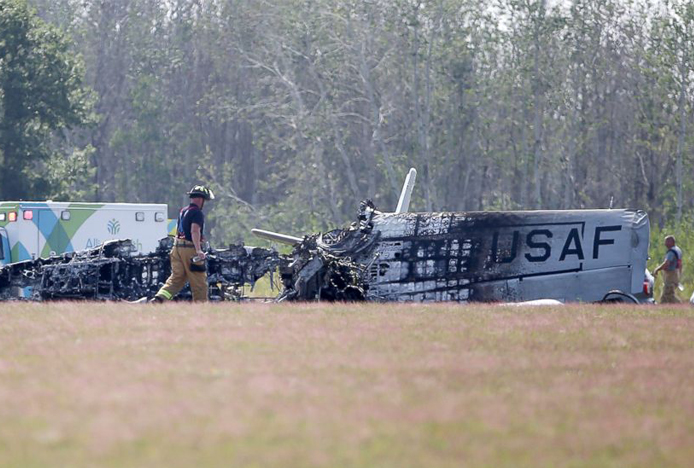 ABD Minnesota T-28B Trojan tipi uçak düştü