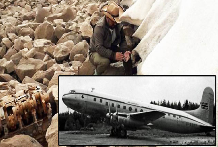 Dağcılar, 1959 yılında düşen İngiliz uçağının kalıntılarını buldu