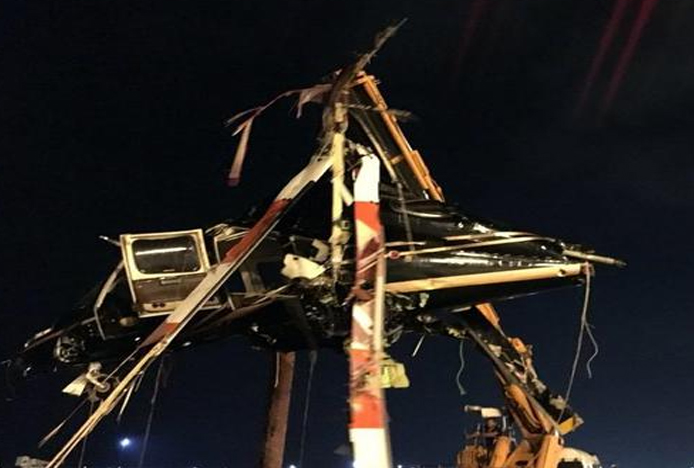 Bostancı’da denize düşen helikopterin enkazı çıkarıldı