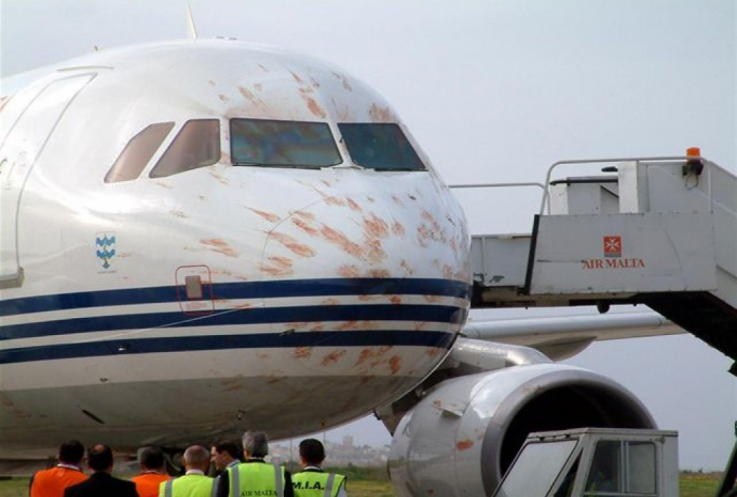 Air Malta uçağı kalkışta kuş sürüsüne girdi
