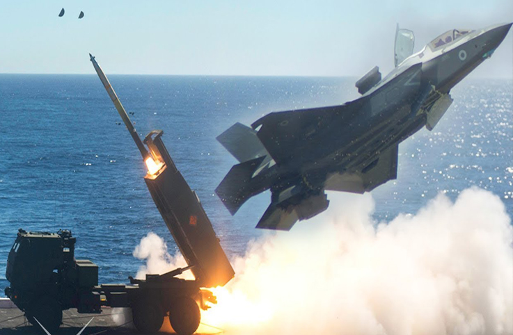 ABD Deniz Piyadeleri, F-35B’den Himars atışı yaptı