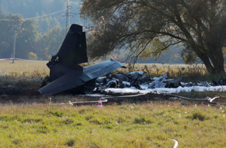 Slovakya Hava Kuvvetleri’nin eğitim uçağı düştü