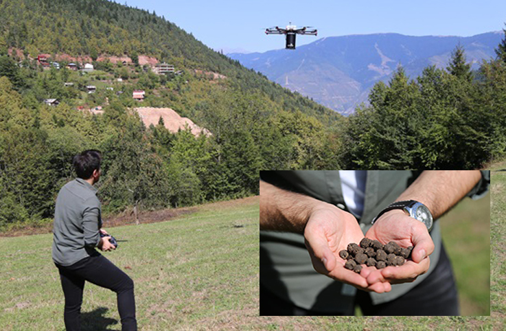 Drone ile tohum ekiyorlar