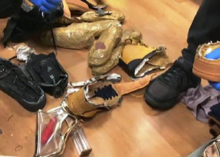 AHL’de spor ayakkabılar içinde 3 kilo 587 gram kokain ele geçirildi