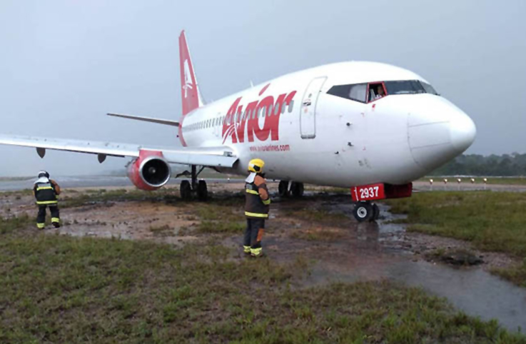 Avior Airlines’a ait B737-200 inişte pistten çıktı