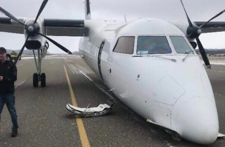PAL Airlines’ın Dash-8’i burun üstü indi