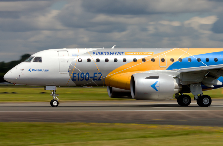 Embraer yeni nesil 190E2 modeli İSG’de görücüye çıktı