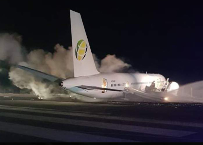 Fly Jamaica havayolunun, B757-200’ü pistten çıktı