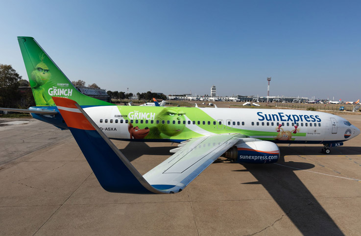 Sunexpress, The Grinch filminin karakteriyle uçacak