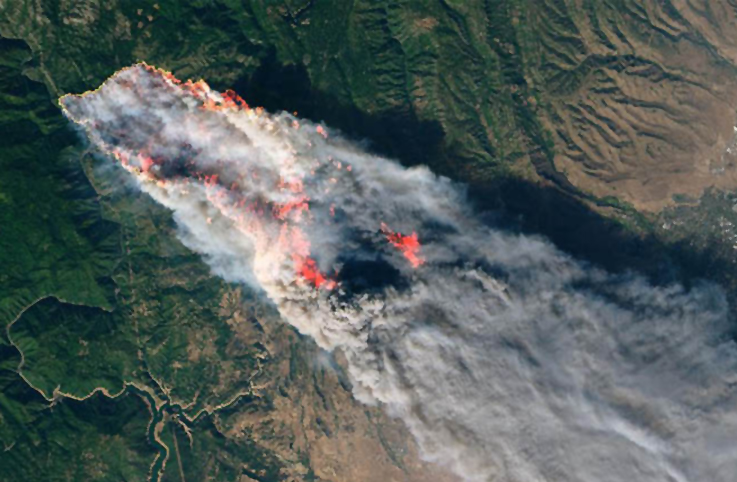 NASA’dan Kaliforniya yangınının görüntüleri