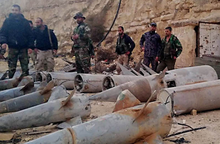 Suriye Dera’da tünelde 20 adet füze buldu
