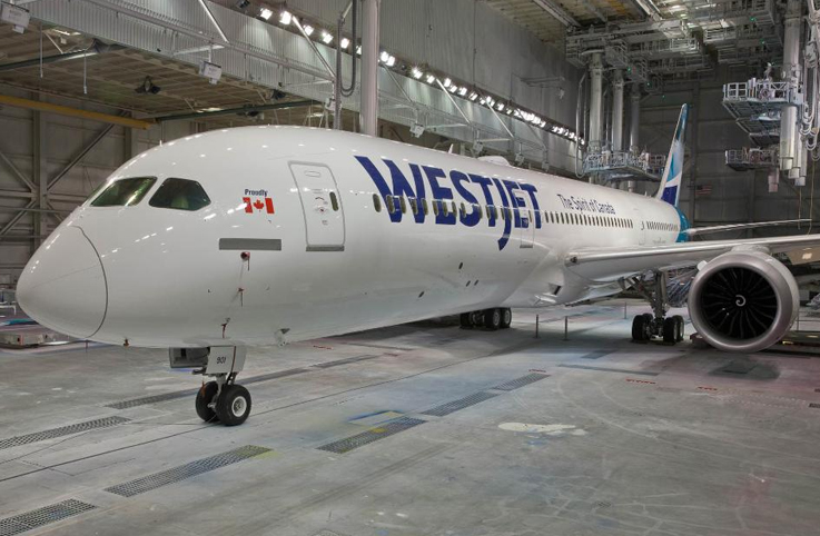 Westjet Havayolu, ilk Dreamliner’ının fotoğraflarını paylaştı