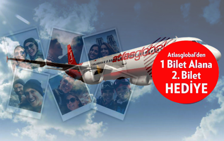 Atlasglobal’de 1 bilete 2. bilet hediye