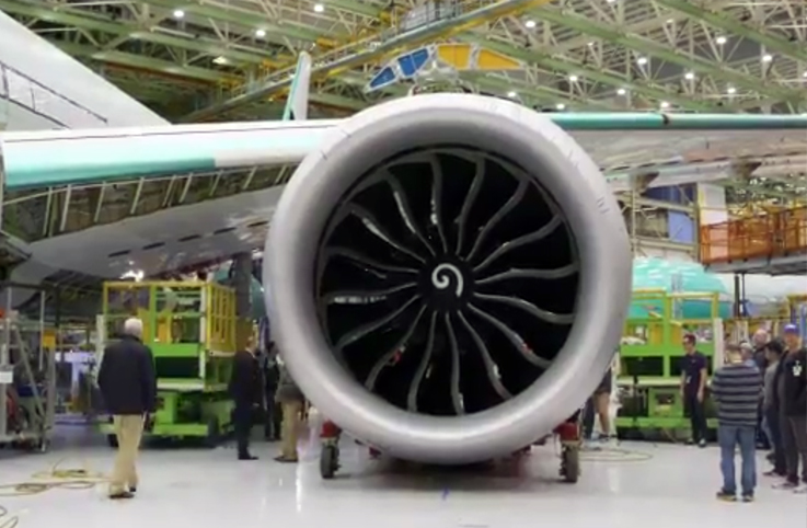 Boeing’in 777X için tasarlanan ilk motor montajı tamamlandı