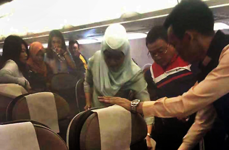 Royal Brunei Airlines uçağında panik