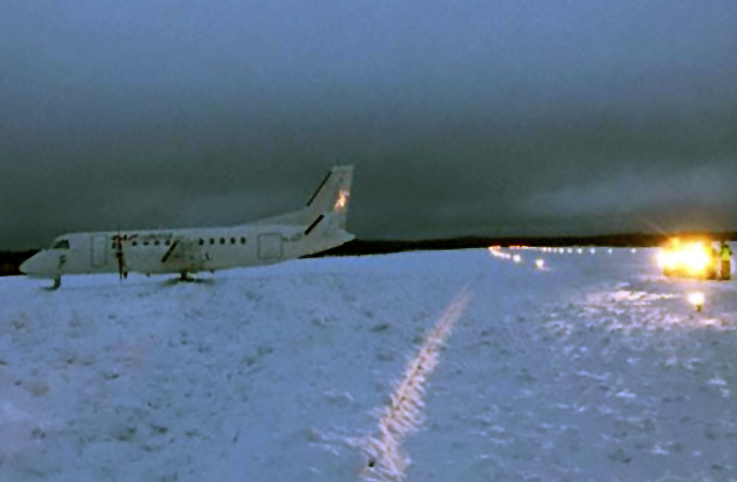 RAF Avia şirketine ait uçak Finlandiya’da pistten çıktı