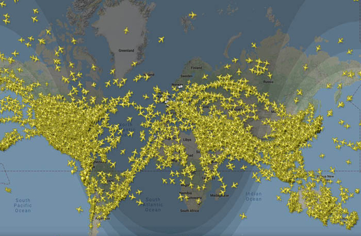 Flight Radar yeni yılın ilk ilginç uçuşlarını yayınladı