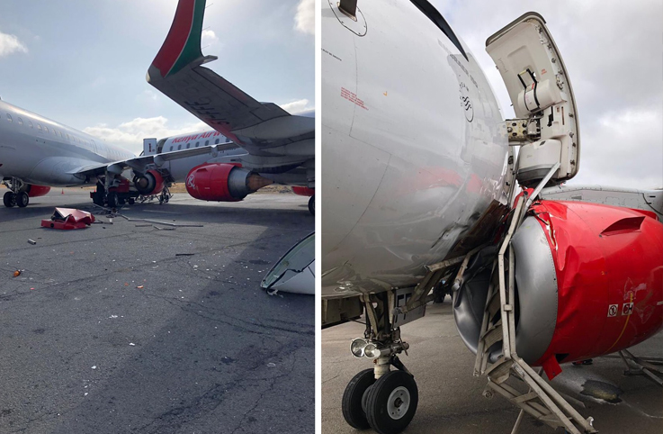 Kenya Airways’e ait iki uçak apronda çapıştı