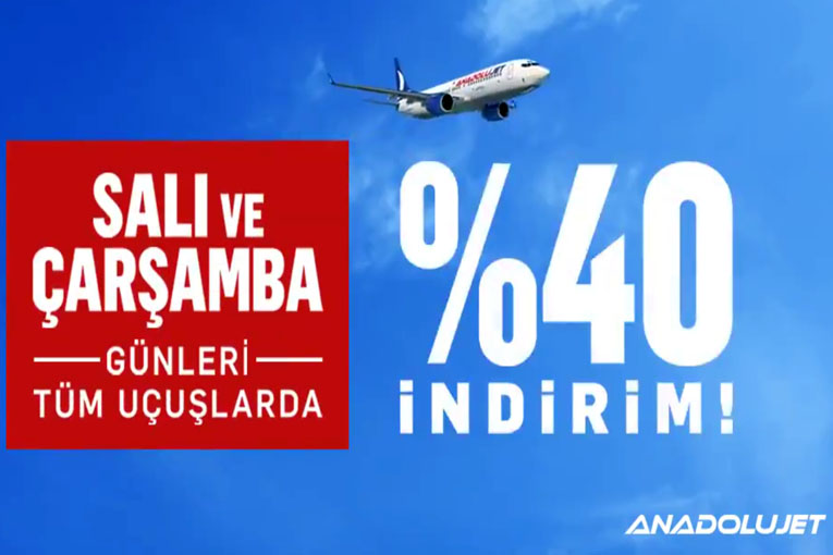 Ekşi, “Anadolujet’ten % 40 indirim”