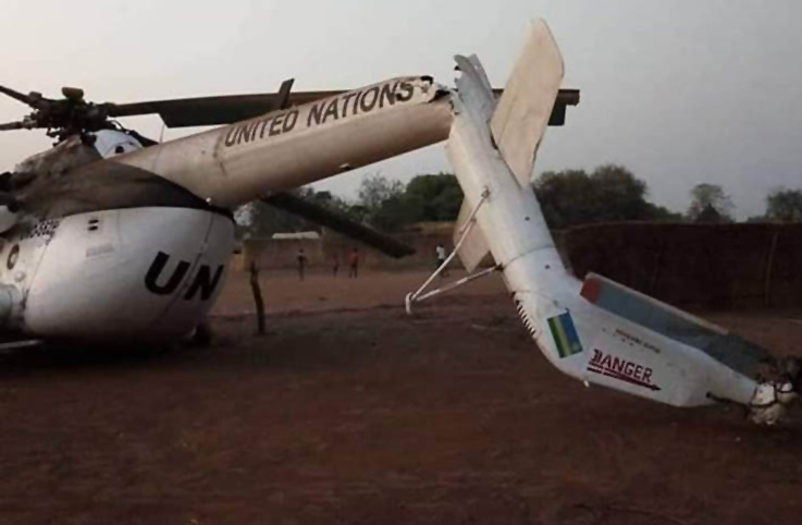 BM helikopteri Güney Sudan’da acil indi kırıma uğradı