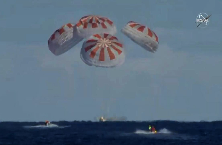 SpaceX Dragon, Atlas Okyanusu’na indi
