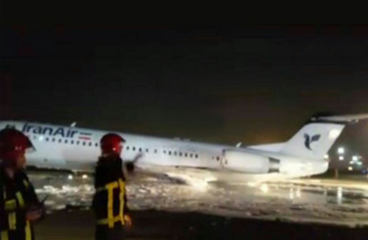 İran’da Fokker 100 inişte tehlike atlattı