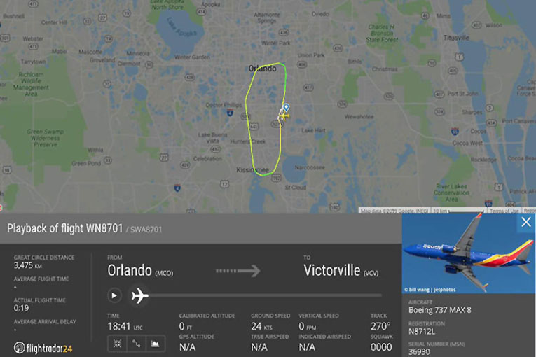 Southwest Havayolları’nın B737 MAX’ı acil indi