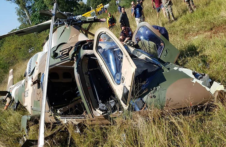 Güney Afrika ordusuna ait Agusta A109LUH inişte kaza geçirdi