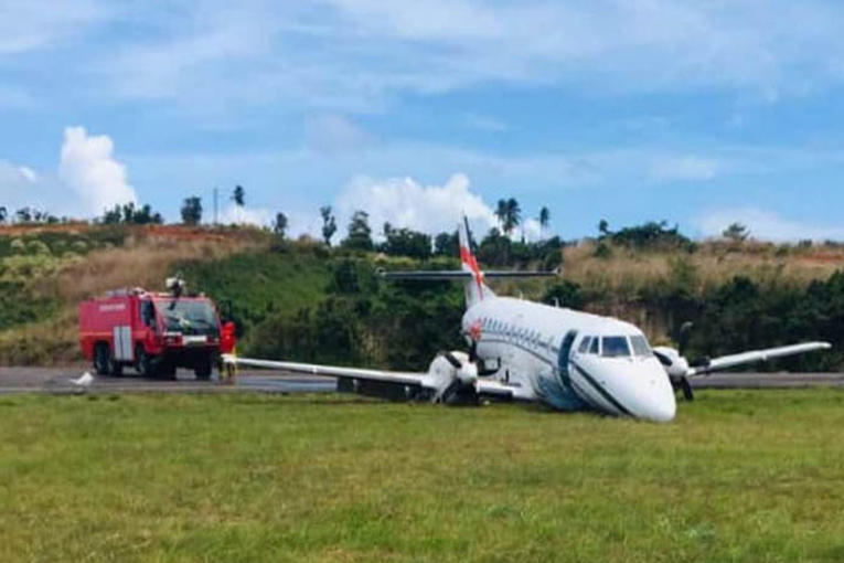 Karayipler’de Aerospace 4100 Jetstream 41 inişte pistten çıktı