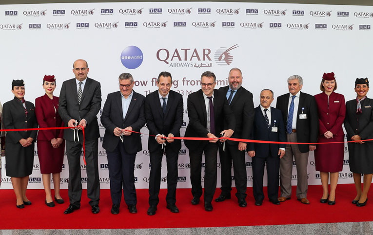 Qatar Airways’in, İzmir Adnan Menderes Havalimanı’na ilk uçağı indi