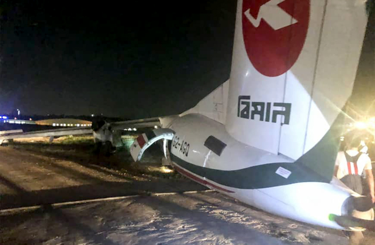 Biman Havayolları’nın uçağı inişte pistten çıktı