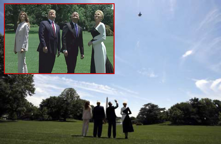 Beyaz Saray üzerinde F-35’ten alçak gösteri uçuşu