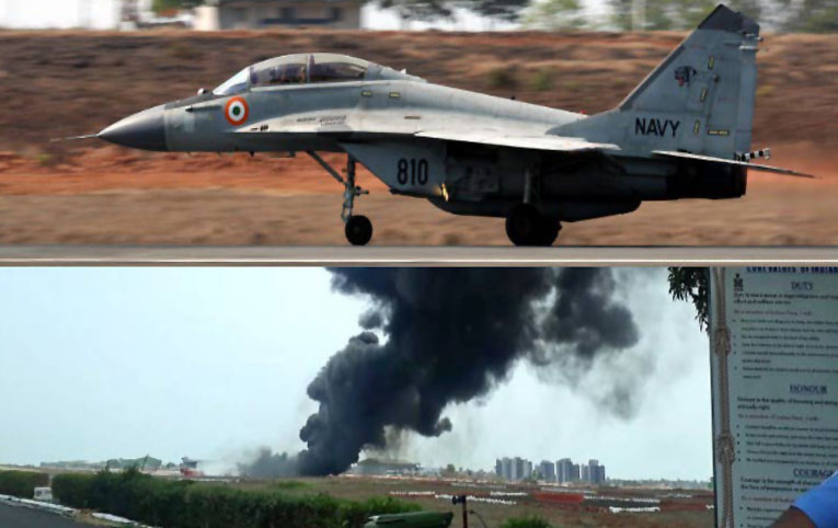 Hindistan’da MİG-29 kalkışta yakıt tankını düşürdü
