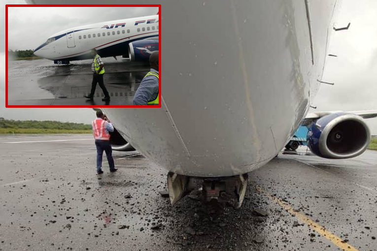 Air Peace uçağı inişte ön dikmesini kırdı