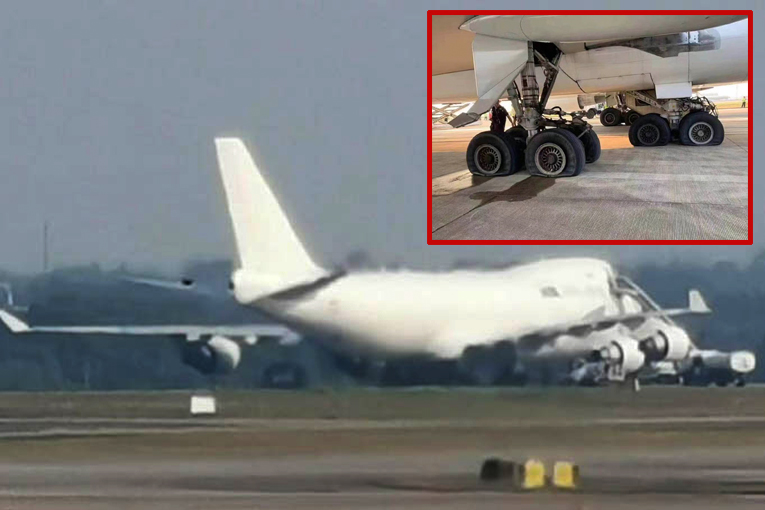 B747-400’ün kalkışta lastikleri patladı
