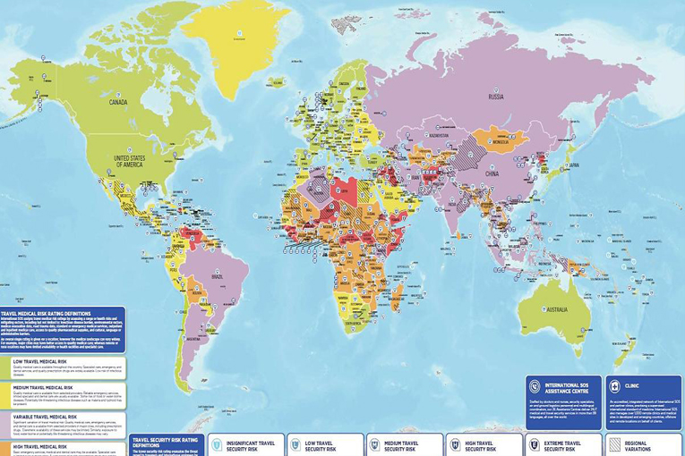 International SOS şirketi turizm risk haritası yayınladı