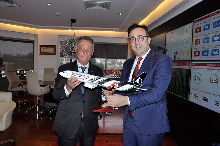 Beşiktaş Kulubü Başkanı Çebi, Aycı’yı ziyaret etti