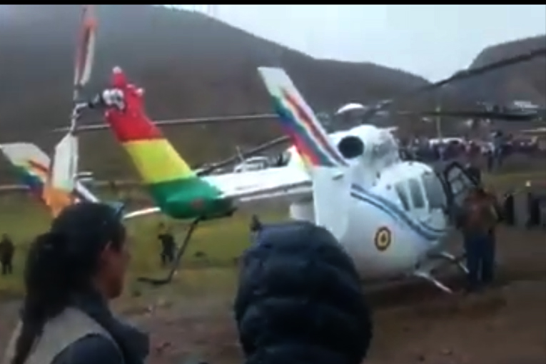 Bolivya Devlet Başkanı Evo Morales’in helikopteri acil indi