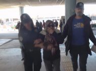 O kadın yolcu tutuklandı