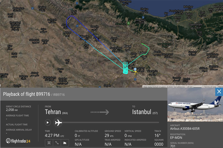 İranair’in Tahran-İstanbul uçağı geri döndü