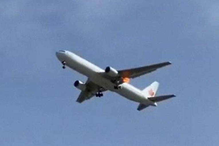 Air Canada uçağının motoru alev aldı Madrid’e acil indi