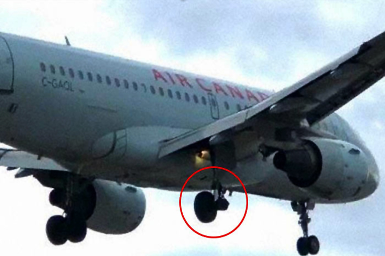 Air Canada uçağının kalkışta tekeri düştü