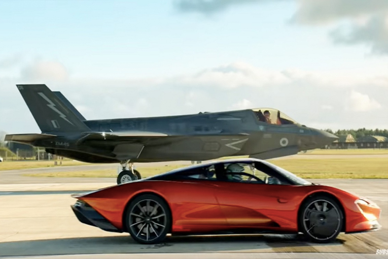 F-35 ile McLaren Speedtail yarıştı