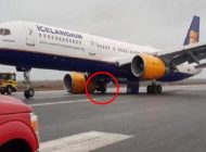 İcelandair’ın B757’si sert indi sağ dikmesi kırıldı