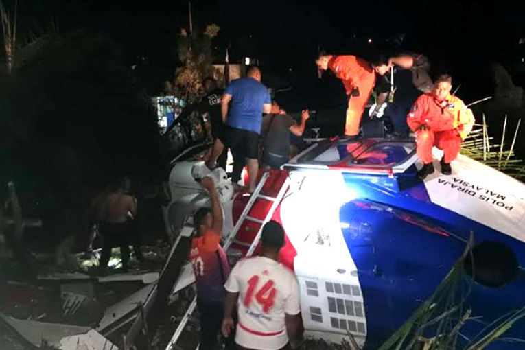 Malezya Tawau’da Agusta helikopter düştü